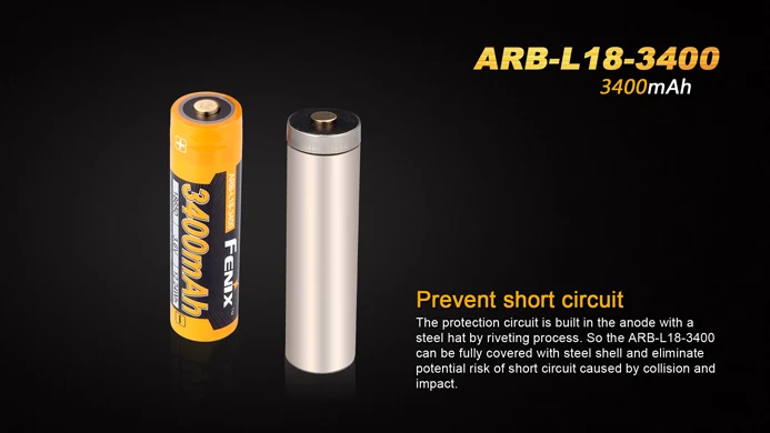 1 шт. аккумуляторная литий-ионная батарея Fenix ARB-L18-3400 3 6 V 18650 3400mAh | Лампы и освещение