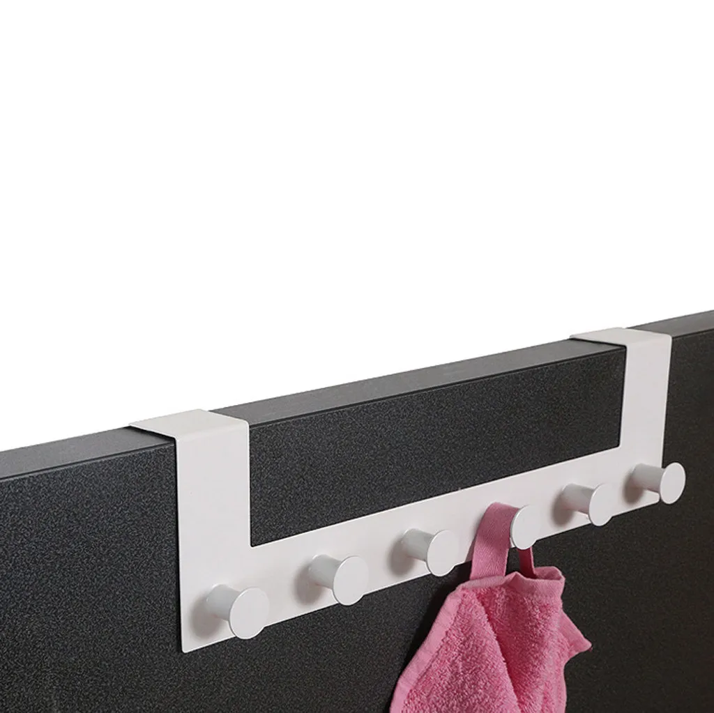

Adjustive Iron Art Back Door Hanger Hook Bathroom Storage Kitchen Accessories Hat Towel Hangers Clothes Seamless Free Nail Rack