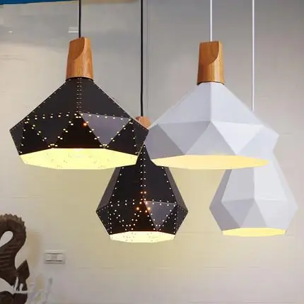 Деревянный подвесной светильник в американском стиле лофт простой современный