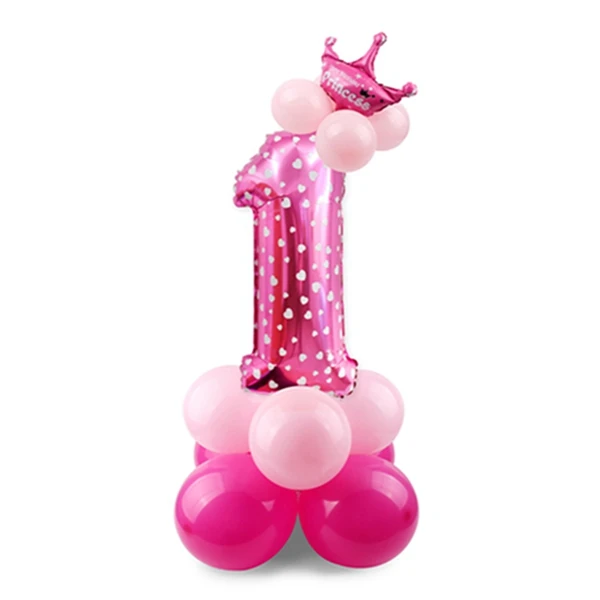 pink number 1 FENGRISE, детское кресло для первого дня рождения, для мальчиков, гирлянда, для маленьких девочек, на один год, на день рождения, баннер, с днем рождения, на вечеринку, Декор, I AM One Bunting - Цвет: pink number 1