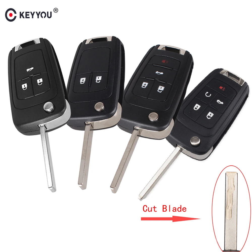 Чехол KEYYOU для ключей 2 3 4 5 кнопок Chevrolet Cruze Epica Lova Camaro раскладной дистанционный