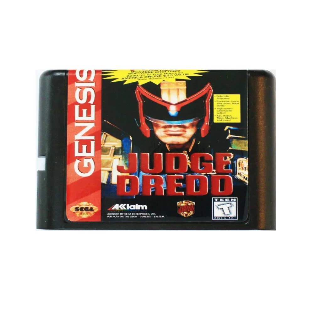 Судья Дредд 16 бит MD карточная игра для Sega игры SEGA Mega Drive Genesis|Картриджи| |