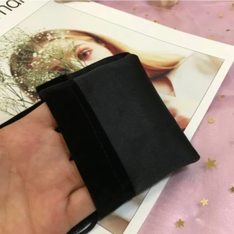 Бархатная сумка на шнурке для микрофона черные вечерние подарочные пакеты 10x30 см