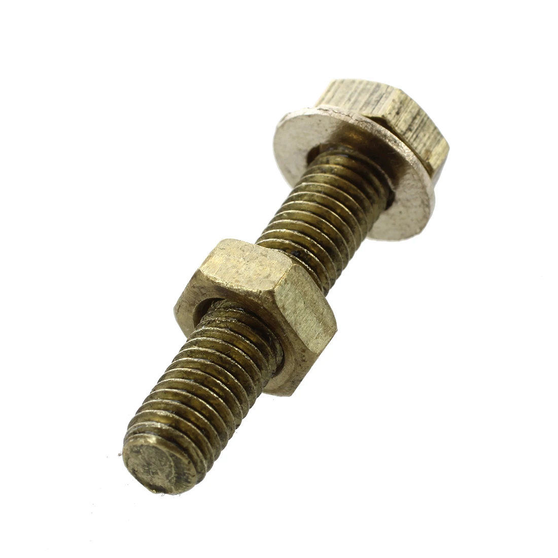 5 x Hex Head Nut 5mm 25mm Thread Solid Brass Screw Bolts with 2 Washers |