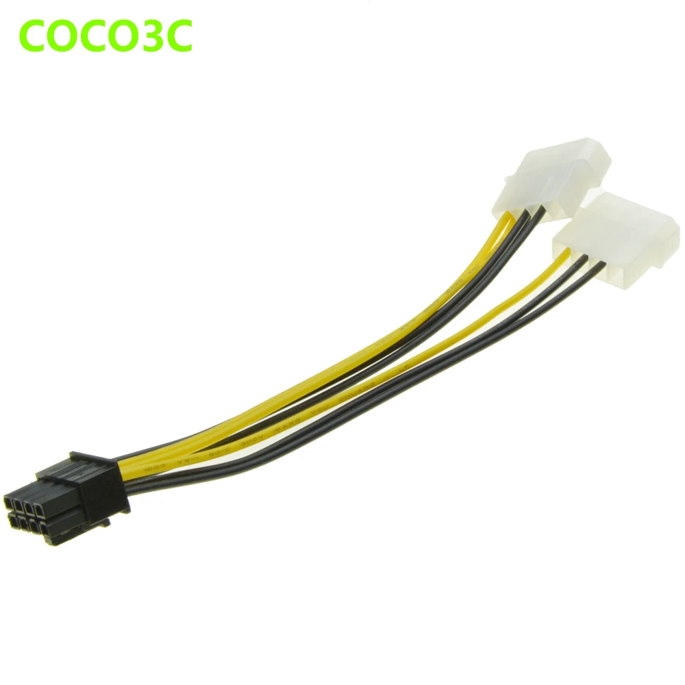 Кабель питания для видеокарты PCIe GTX480 GTX260 GTX 280 9800GT 9800GX2 GTX295|4 pin molex male|4 molexide |
