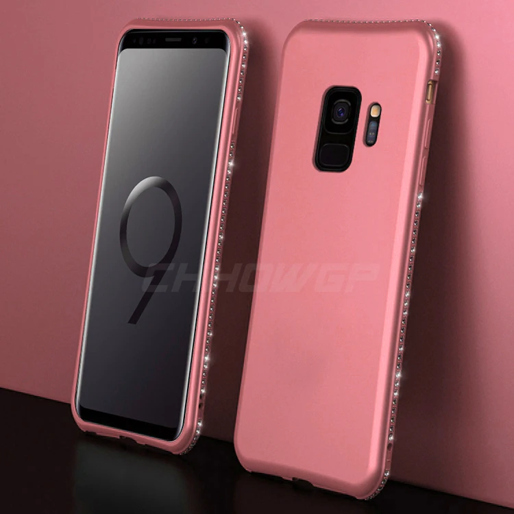 Силиконовый чехол со стразами и бриллиантами для Samsung Galaxy S8 S9 S10 Plus S7 Edge J4 J6 J8 A6 A8 2018