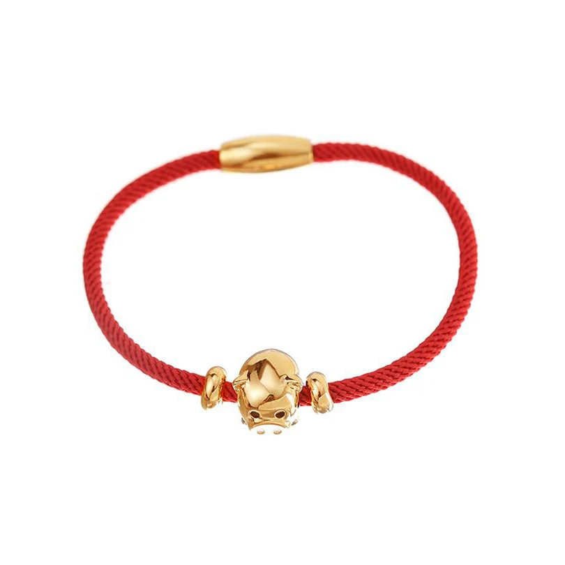 Новинка 2019 браслет в виде поросенка из красной веревки для женщин стильный цвета
