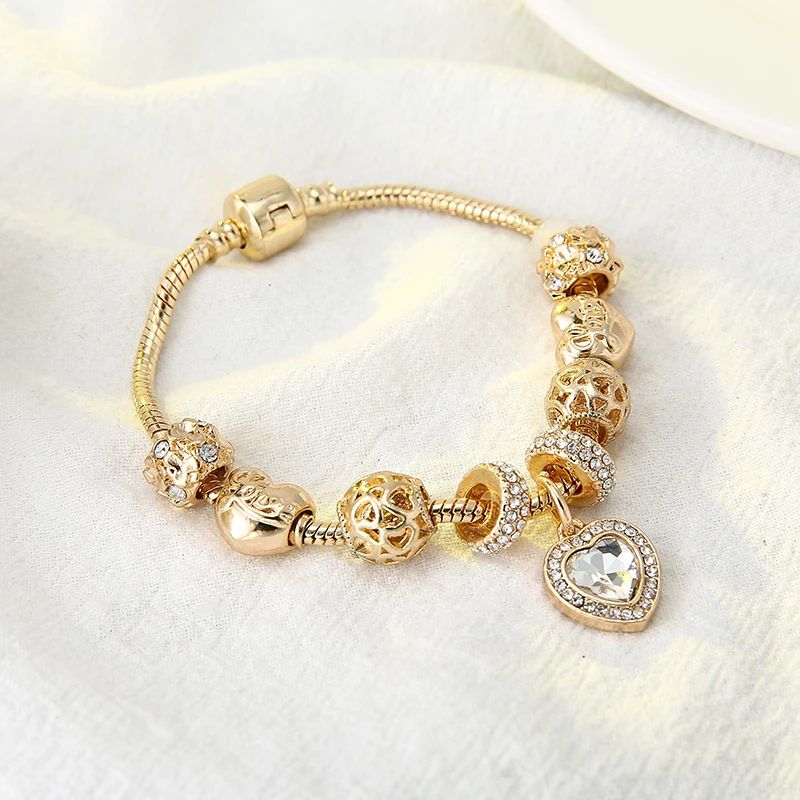 Роскошные браслеты HOMOD с подвесками и кристаллами в форме сердца брендовые