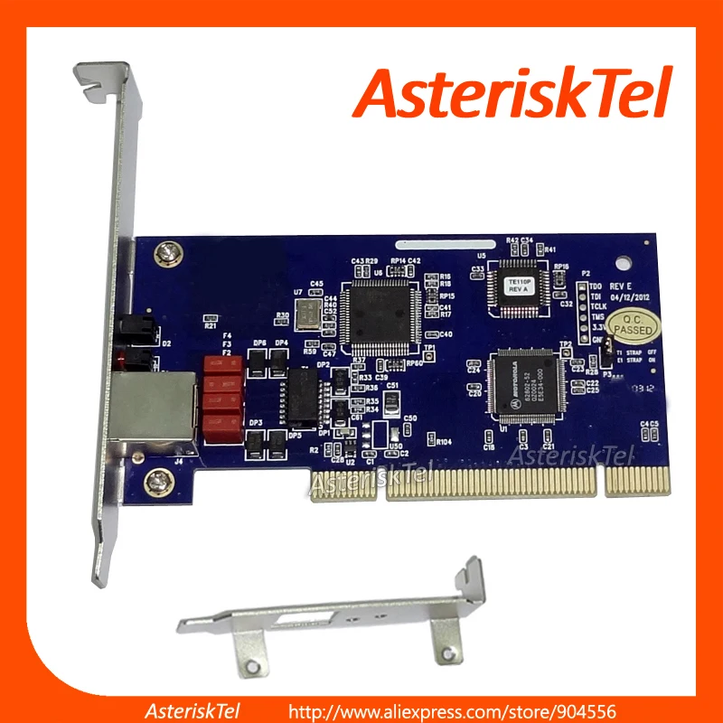 Карта карта Asterisk с одним портом T1 E1 низким профилем для 2U ISDN PRI адаптер сетевой