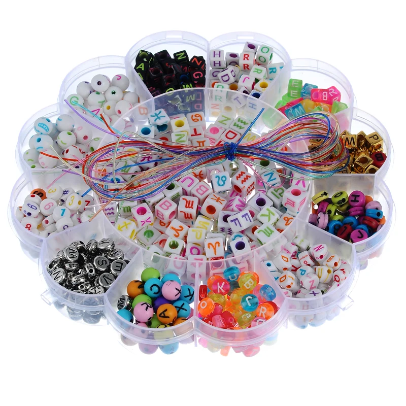 LASPERAL Beads Kit For Kids Children Jewelry Making Kid Intelligence Acrylic Creative Gifts Diy Necklace Bracelet | Украшения и