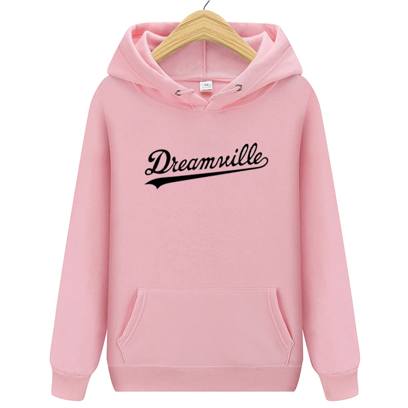 Модные Новинка; худи Для мужчин хип-хоп DREAMVILLE Коул Логотип с капюшоном Swag письмо флисовые J худи с принтом Cole зимние толстовки с капюшоном Для мужчин пуловер