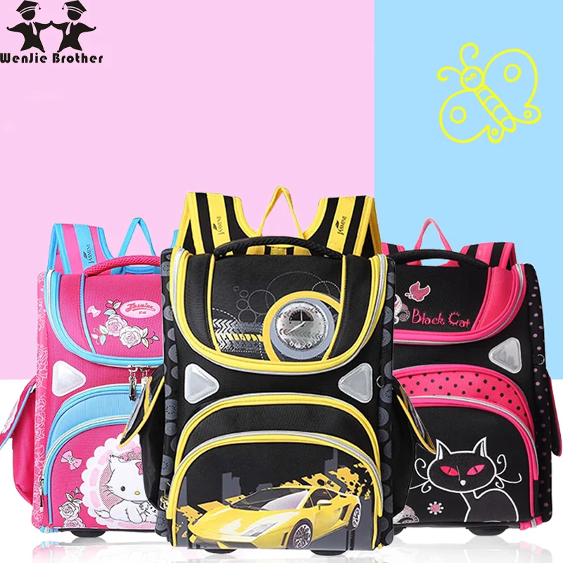 Детский ортопедический рюкзак, Складной школьный ранец для мальчиков и девочек