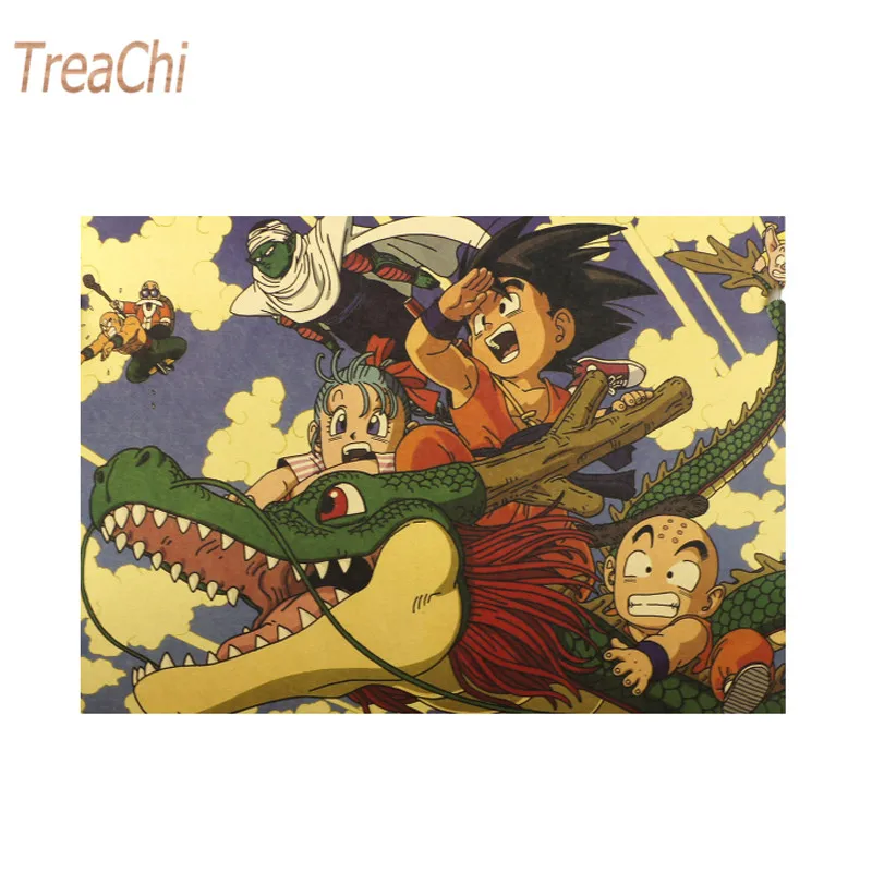 Dragon Ball Z плакат Гоку Постер Мультфильма фильма крафт Бумага ретро постер декоративная настенная наклейка, украшение для дома