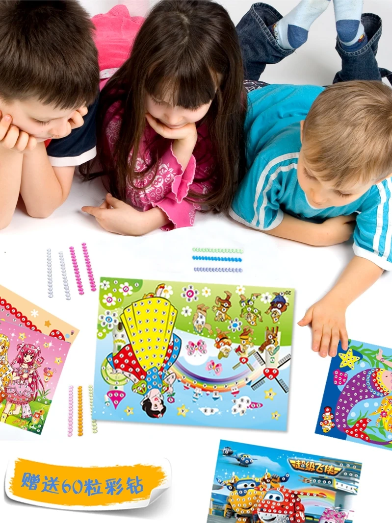 3D DIY головоломки игрушки цвета Кристальные бриллианты Пена Мозаика липкое