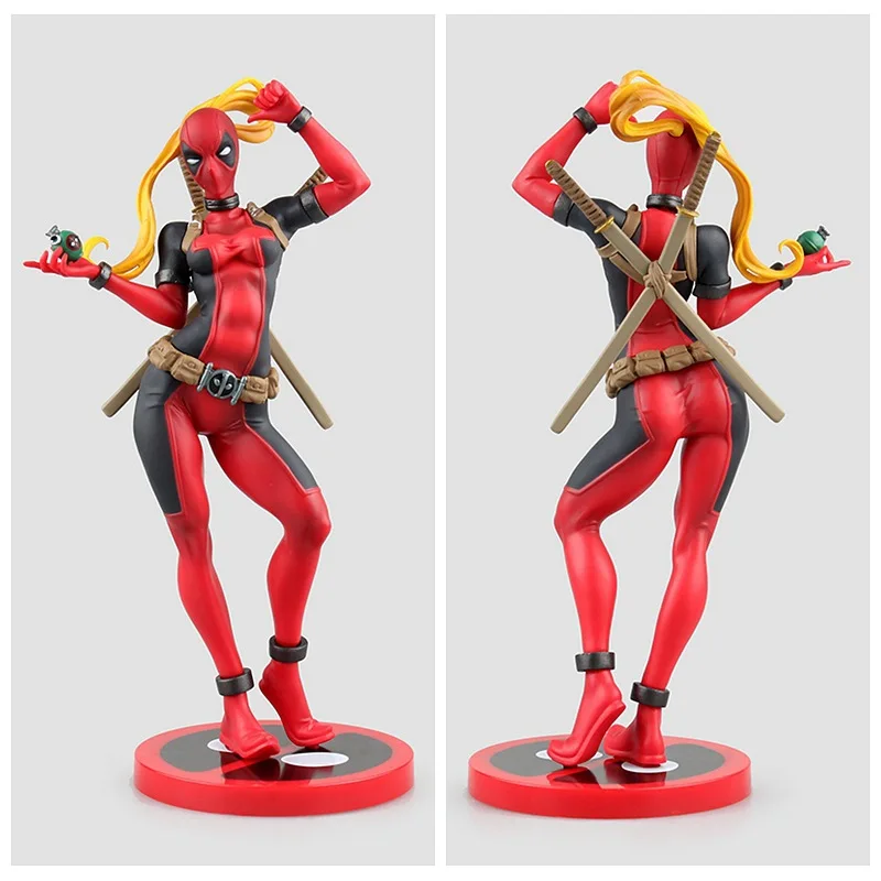 Huong Movie Figure 24 см X men Lady Deadpool Bishoujo Статуя Кукла ПВХ фигурка Коллекционная модель