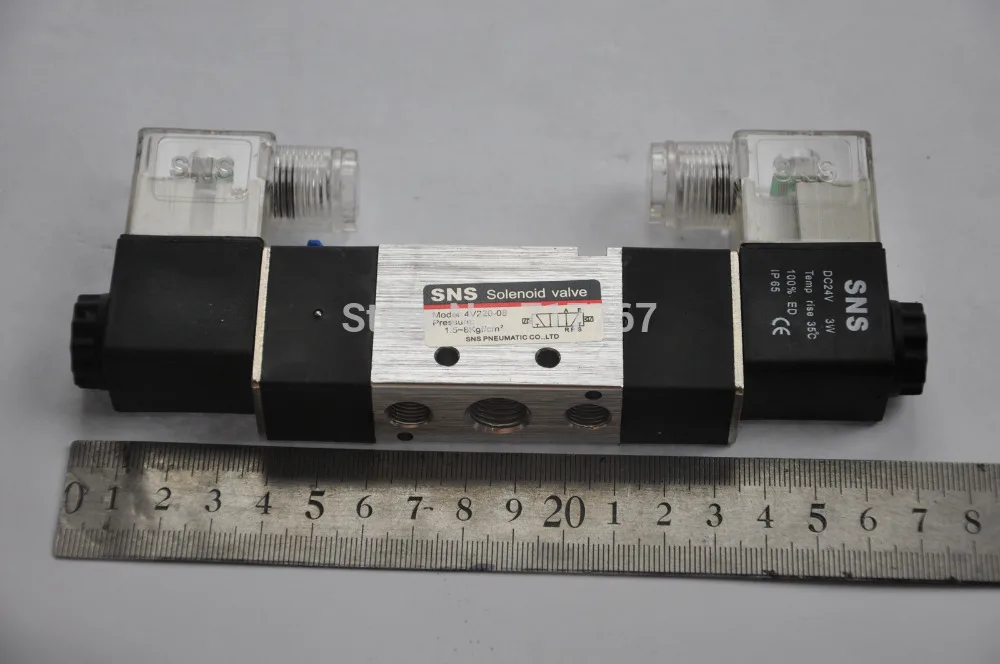 Соленоидный клапан 4V220 08 DC24V AC220V DC110V 380 V воздушный SNS пневматические детали RC1/4