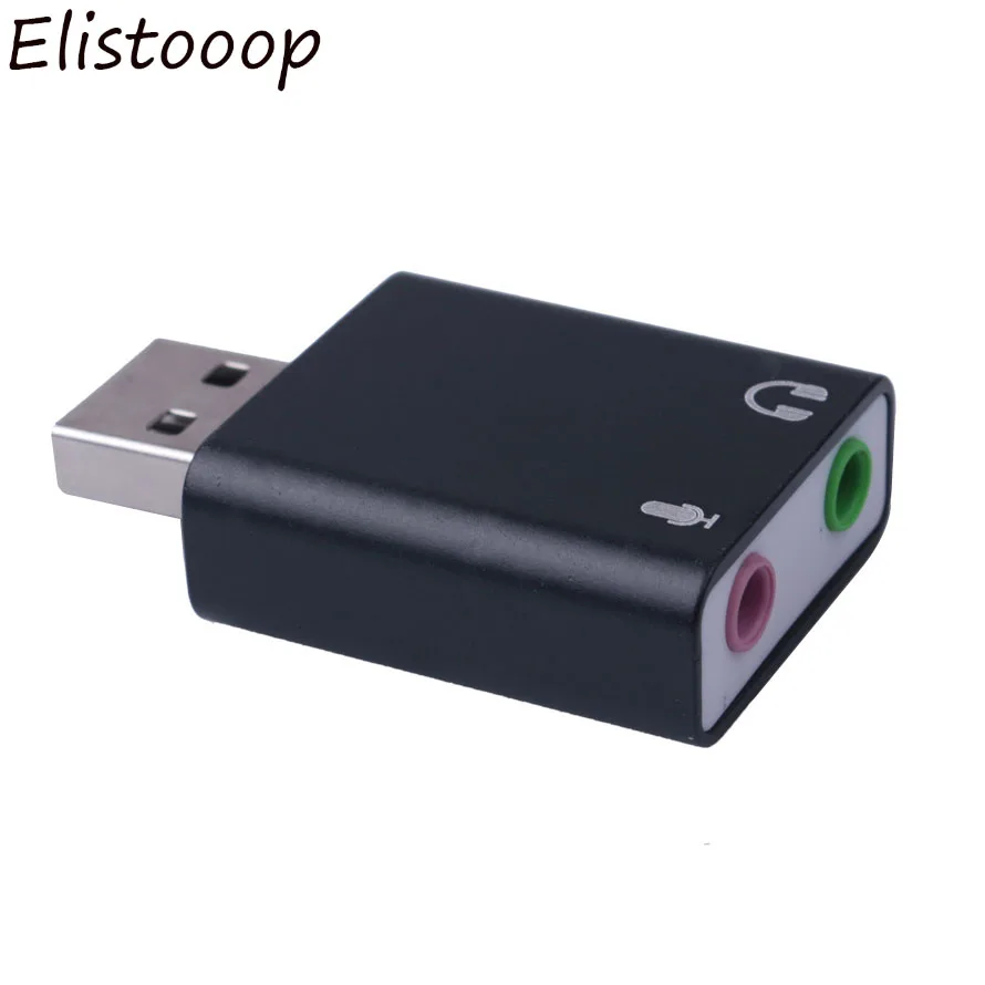 Elitooop USB внешняя звуковая карта 7.1CH 3 5 мм Usb адаптер конвертер Аудио Микрофон