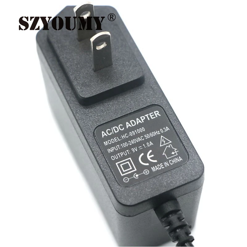 SZYOUMY Бесплатная доставка зарядное устройство конвертер адаптер DC 9 в 1A ЕС вилка