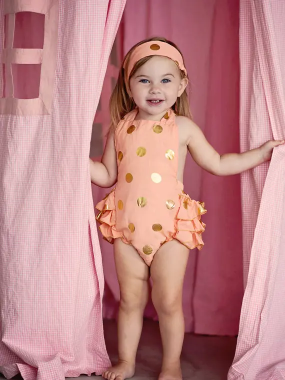 Повязка на голову комбинезон каждый день одежда для маленьких девочек комплект