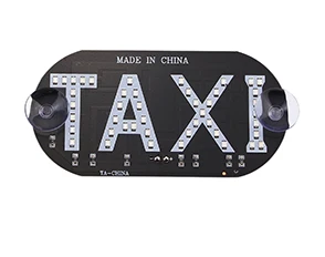 TAXI CARLITS 1PCS/Lot TAXI Car LED Indicator Light Taxi Panels Sign Green Signal Warning light Super Bright Red White Blue Green - Цвет: TAXI