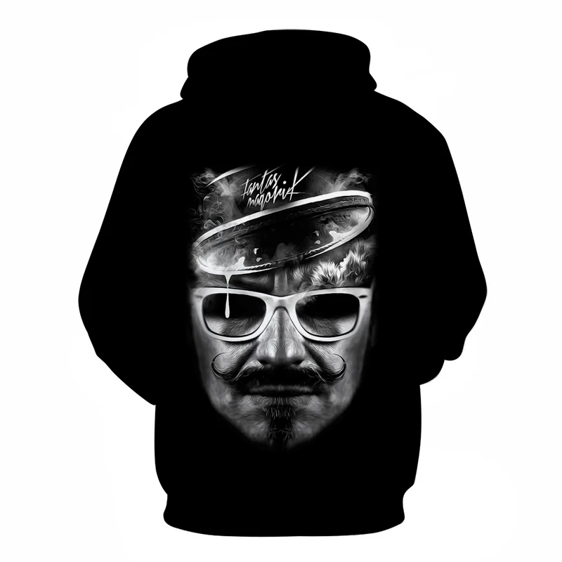 2019 новый осенний мужской пуловер 3D devil man толстовка с капюшоном принт цифровой