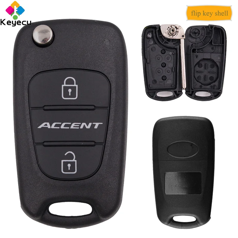 KEYECU сменный раскладной чехол без ключа для пульта дистанционного управления с 3