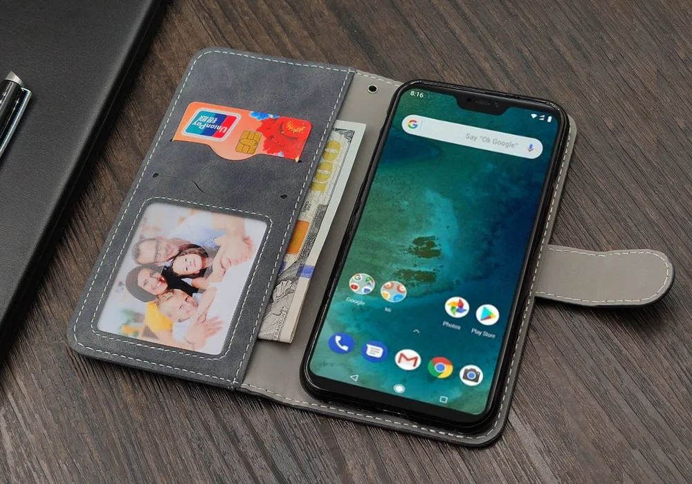 Роскошный Винтажный чехол для Xiaomi Mi A1 A2 Lite Mix 2 2S 3, чехол с откидной крышкой, кожаный силиконовый чехол-кошелек, ТПУ, бизнес-чехол с держателем для карт