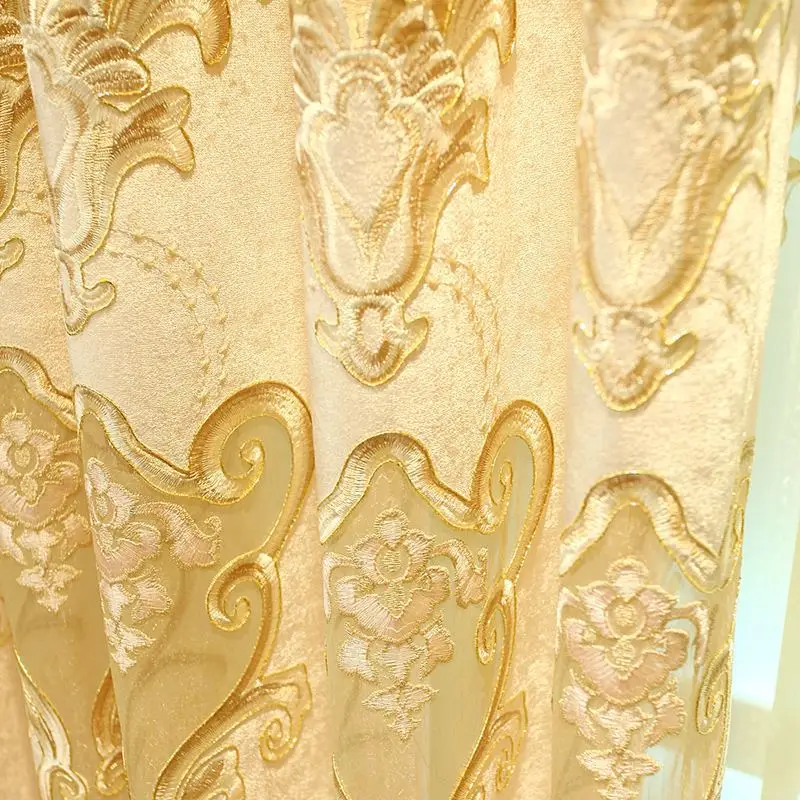 Водорастворимые европейские вышитые тюлевые шторы для гостиной спальни окон