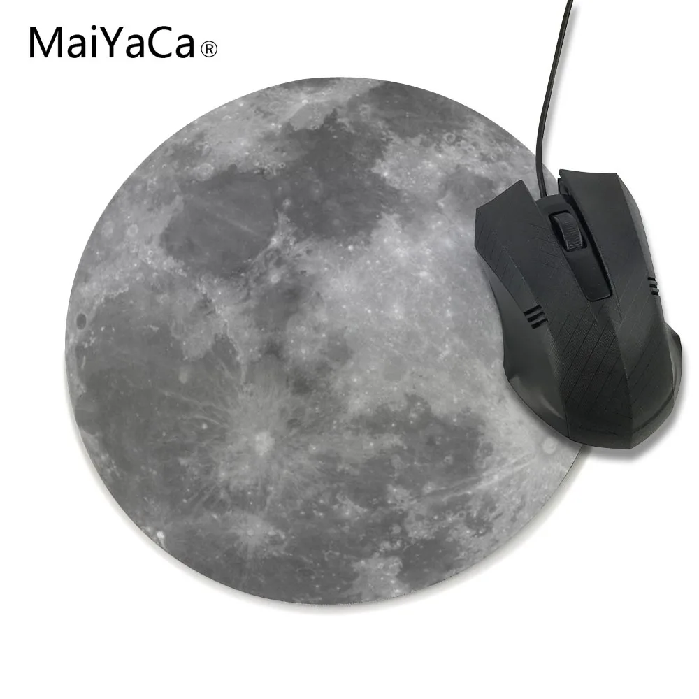 MaiYaCa новинка 2019 портативный игровой коврик для мыши в форме Луны резиновый