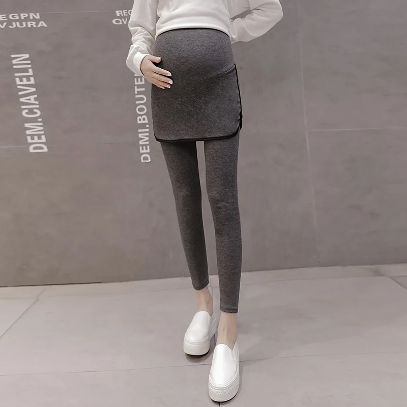 Spring and autumn maternity dress leggings wear trousers skirt spring pregnant women pants fake two stomach lift | Мать и ребенок