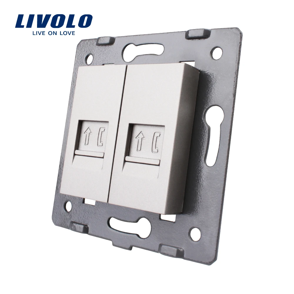 Производство Livolo аксессуары для розеток основание 2 банд телефонных