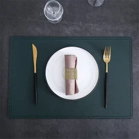 chic elegant placemat pu leather pad dining table mat waterproof heat insulation non slip ins placemats bowl coaster 45x30cm