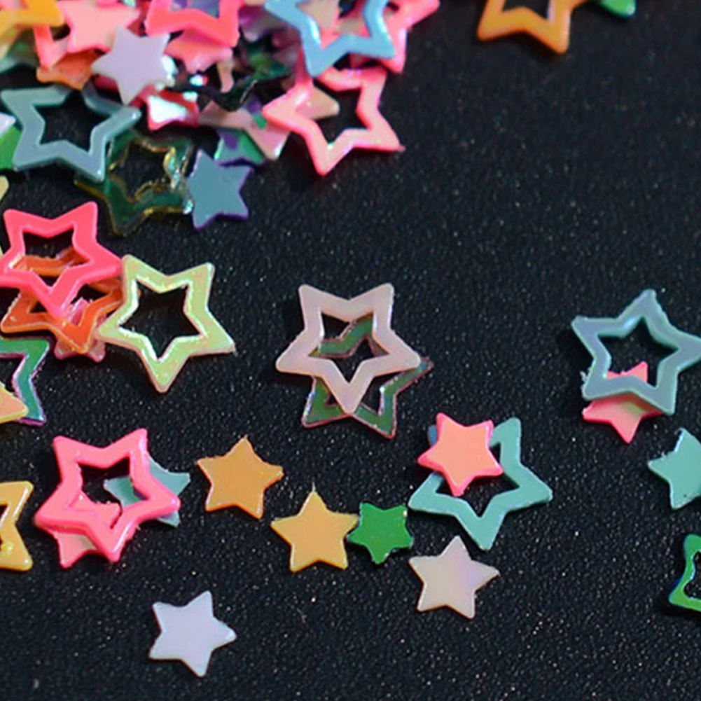 1 Набор для маникюра пайетки поделок перемешанный блеск Сердце Звезда цветок