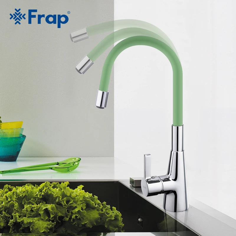 FRAP кухонный кран 7 Цветов Силикагель hosepipe кухонный кран для раковины Смеситель для воды гибкий кран для холодной и горячей воды для кухни