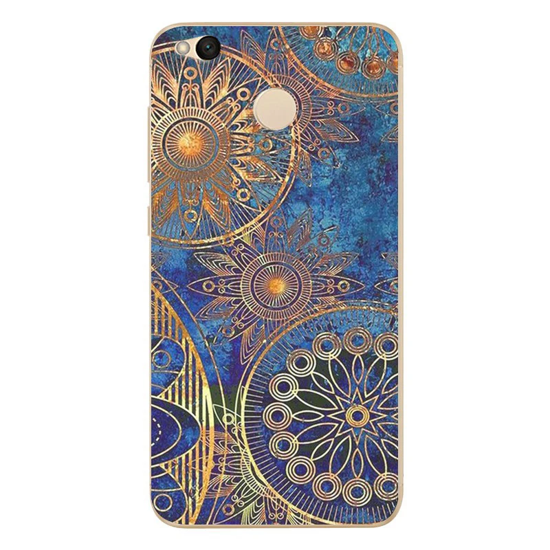 MLCRIYG Soft Phone Case For Xiaomi Redmi 4X TPU Coloful Mandala Painted Design Fundas B001 |