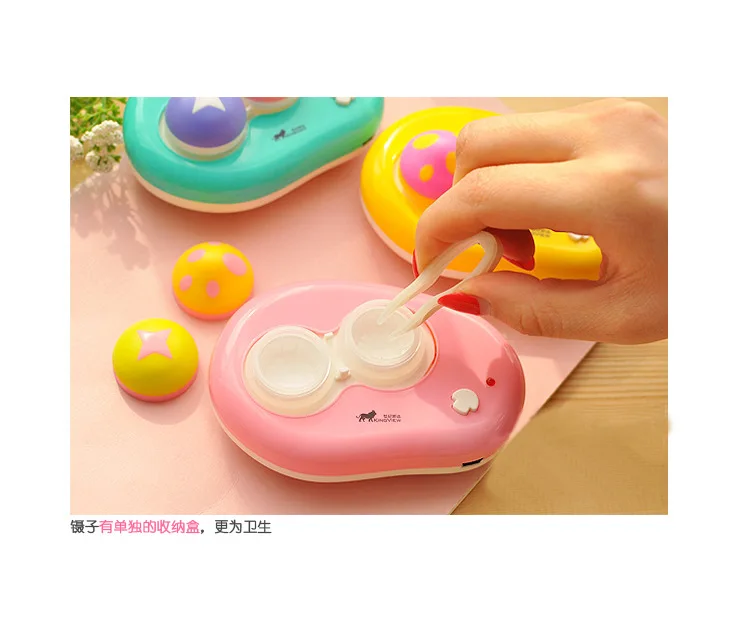 LIUSVENTINA cute Mushroom Contact Lens Washer automatic Cleaner Cleaning Lenses Case | Аксессуары для одежды