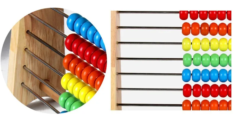 Деревянный арифметический счетчик чисел цветные Детские Обучающие инструменты