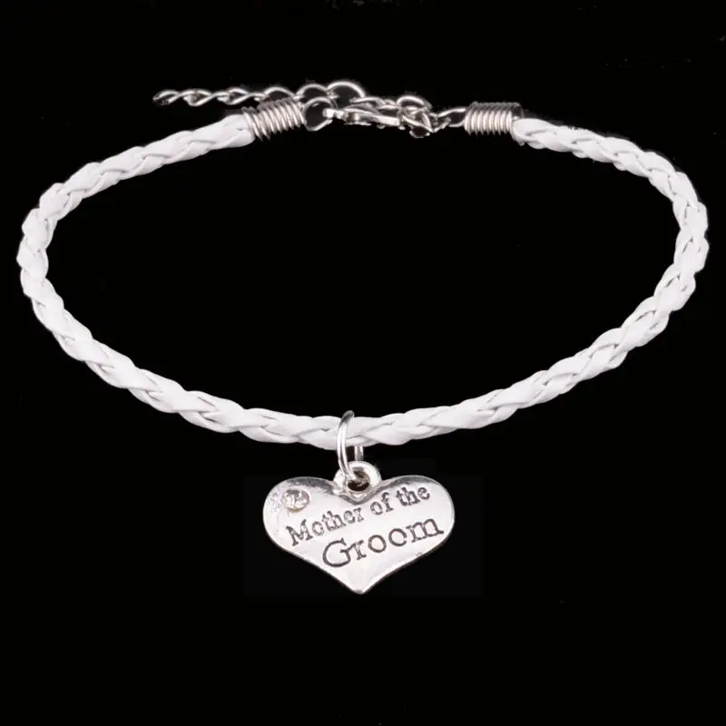 Серебряный браслет с подвеской в виде сердца матери жениха подарок для мамы