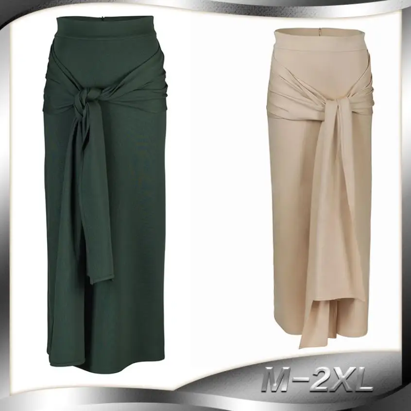 4 цвета женская элегантная скромная мусульманская юбка с поясом новая бандажная