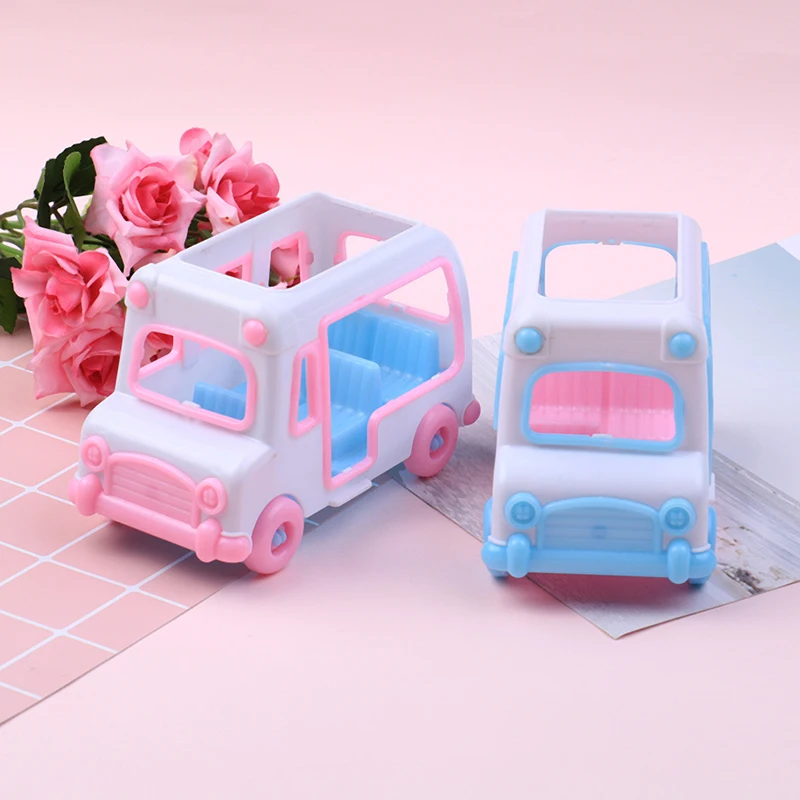 

Mini Bus Plastic Model House Game Toy Baby Toy Car Plastic Car Model Baby House Game Toy 1Pc