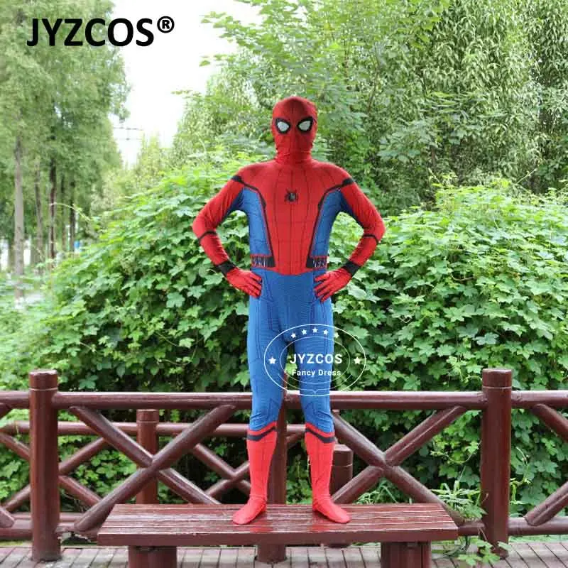 JYZCOS взрослый человек-паук костюм супергероев Marvel Человек-паук Карнавальная