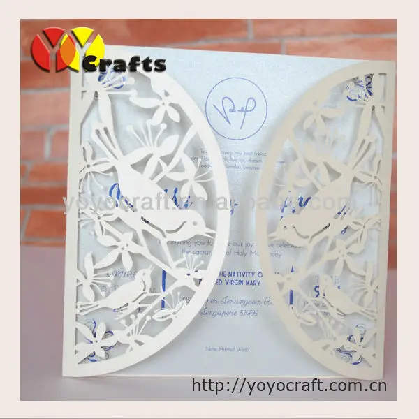 

Love birds folded invitation cards for wedding wholesale and retail---INC047