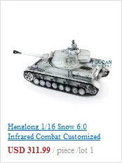 2,4 г Henglong 1/16 масштаб 6,0 инфракрасный боевой пластик немецкий Panzer IV F2 RTR радиоуправляемая модель танка 3859