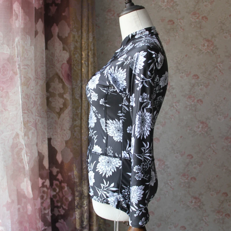 Купальник с длинным рукавом на молнии принтом купальный костюм для женщин