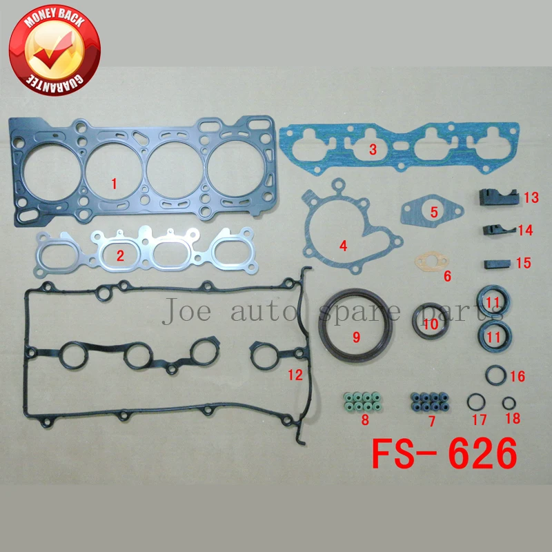 

FS FP ES FP9A Engine complete Full Gasket Set kit for Ford probe II MAZDA 626/MX-6 1.8L 2.0L 1991-1998 8AGX-10-271 50138600