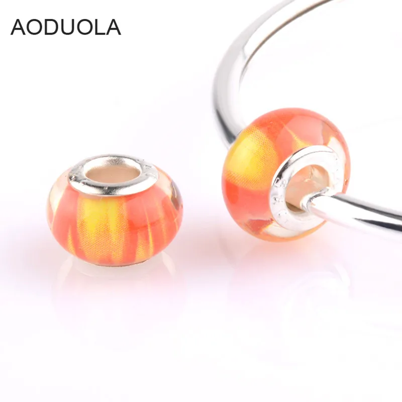 AODUOLA 10pcs / lot White Murano glass Beads Fit Bracelet Charms For Women Jewelry free shipping SZ-06 | Украшения и аксессуары
