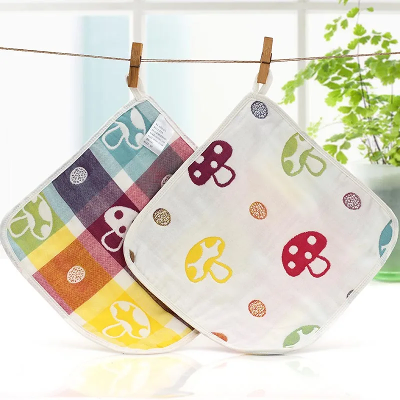 

Six-layer gauze towel pure cotton children's handkerchief baby saliva towel Cotton baby's small towel pure cotton towel