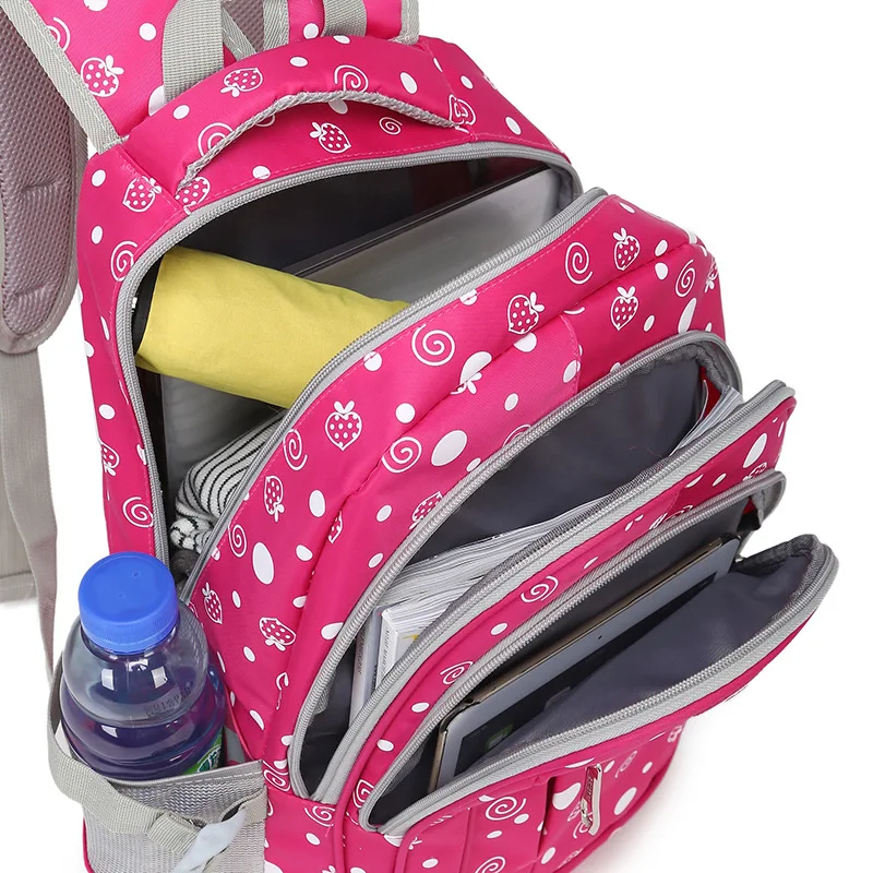 Детские школьные сумки для девочек подростков женский рюкзак с принтом