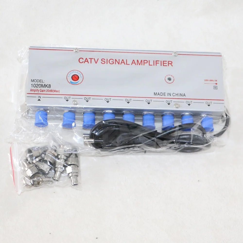8 способ 20db CATV VCR спутниковая ТВ антенна цифровой усилитель сигнала бустер