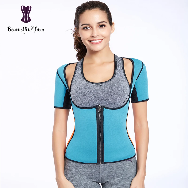 630 # Бесплатная отправка на молнии Термальность жилет неопрен Сауна Body Shaper Майка